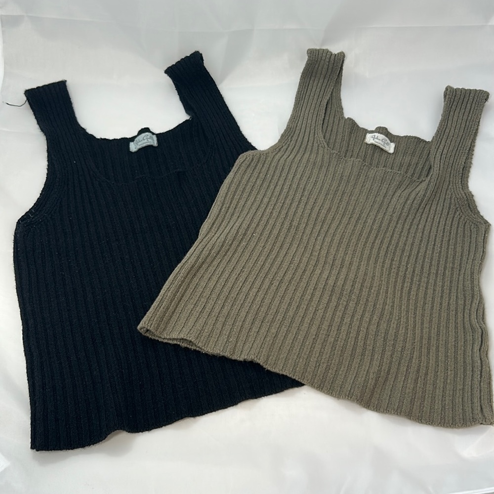Back crop top/Olivia green top top OS